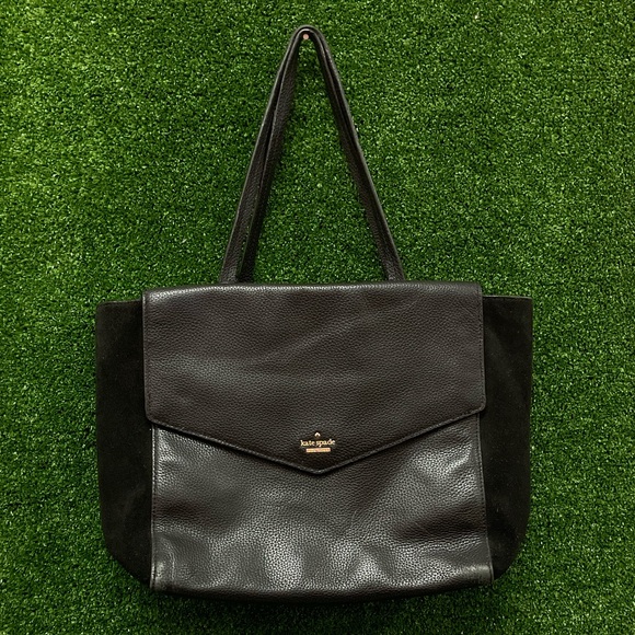 kate spade Handbags - KATE SPADE black Leather & Suede Shoulder Bag Satchel